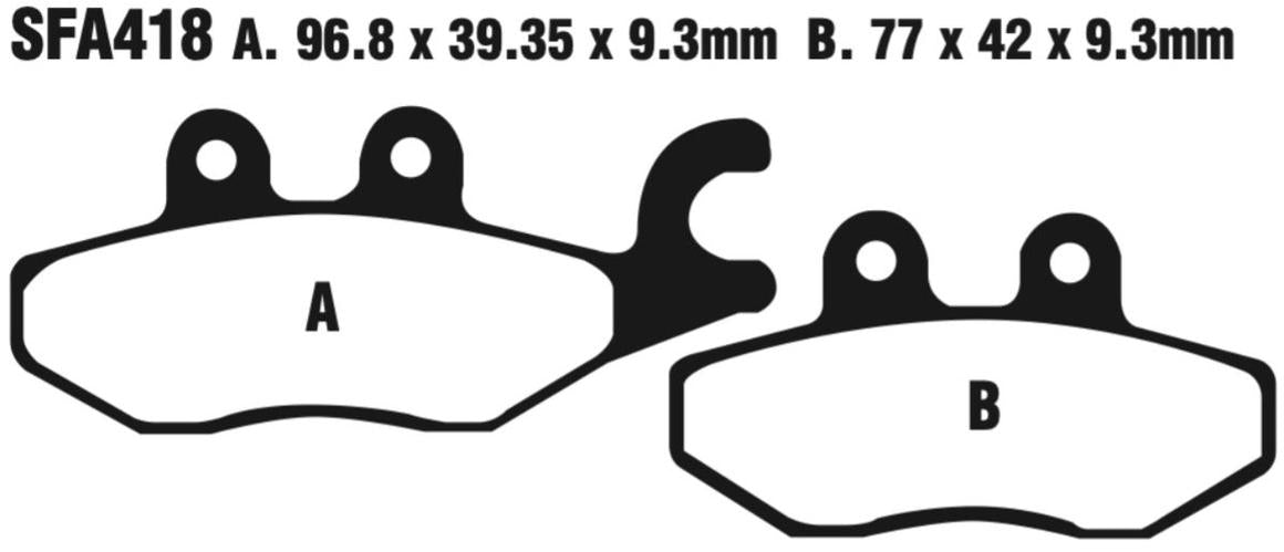 EBC Sfa418 Scooter Disc Pad Set Front (8601720)