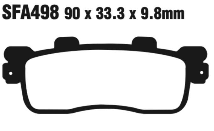 EBC Sfa498 Scooter Disc Pad Set Rear (8601726) For Kawasaki/Kymco