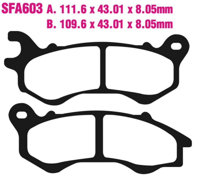 EBC Sfa603 Scooter Disc Pad Set Front (8601727) For Honda/Peugeot