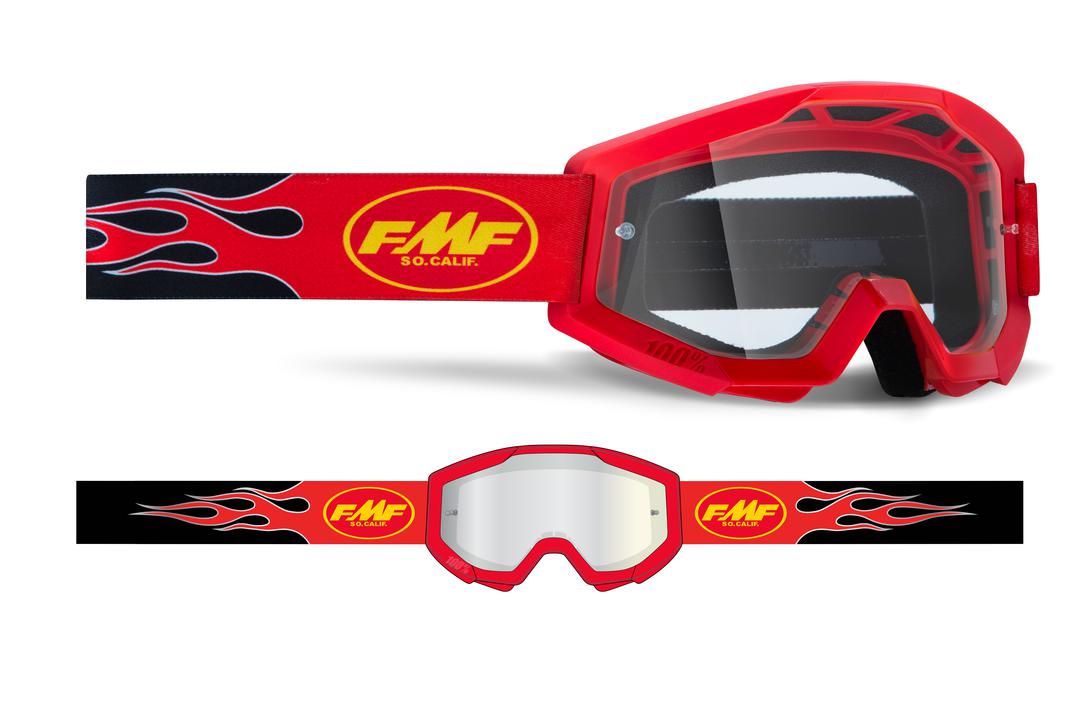 FMF Vision Goggle Youth Powercore Flame Clear