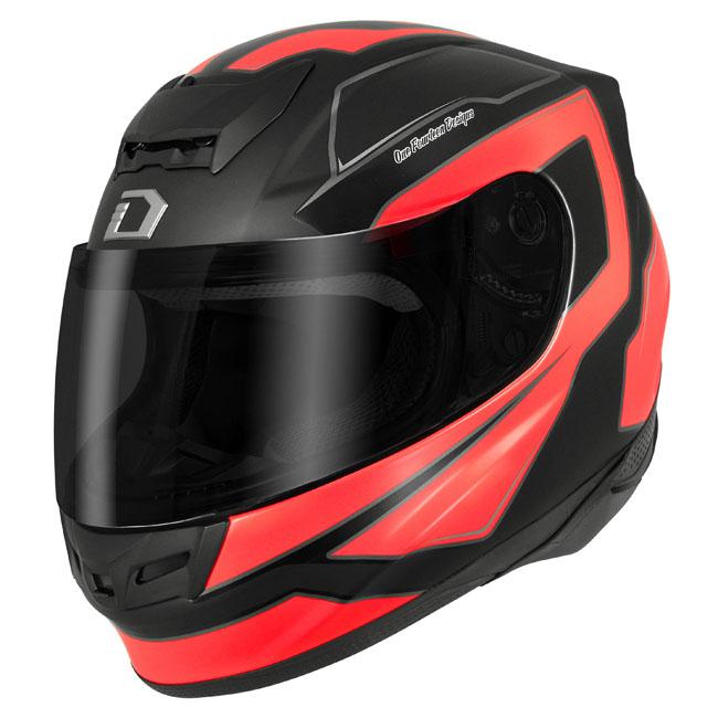 Dririder D-Sport Helmet Symmetry Pc-1F Matt Fluro Red
