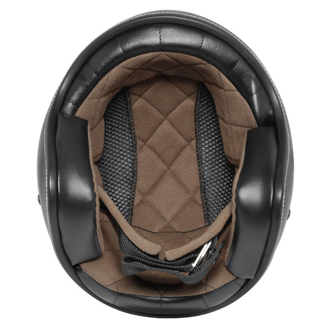 Dririder Base Open Face Helmet Core Matt Black Black No Studs