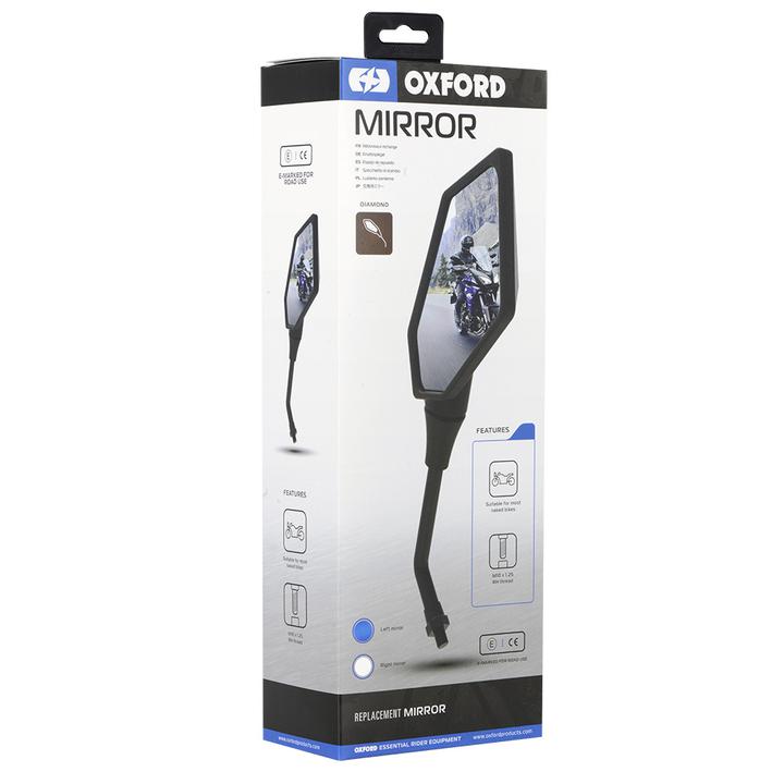 Oxford Mirror Diamond Left 10Mm