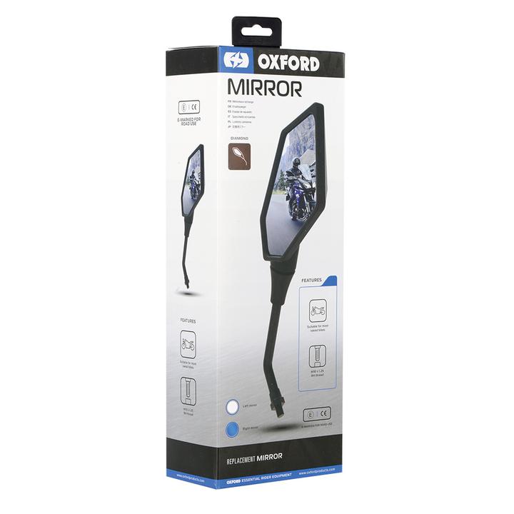 Oxford Mirror Diamond Right 10Mm