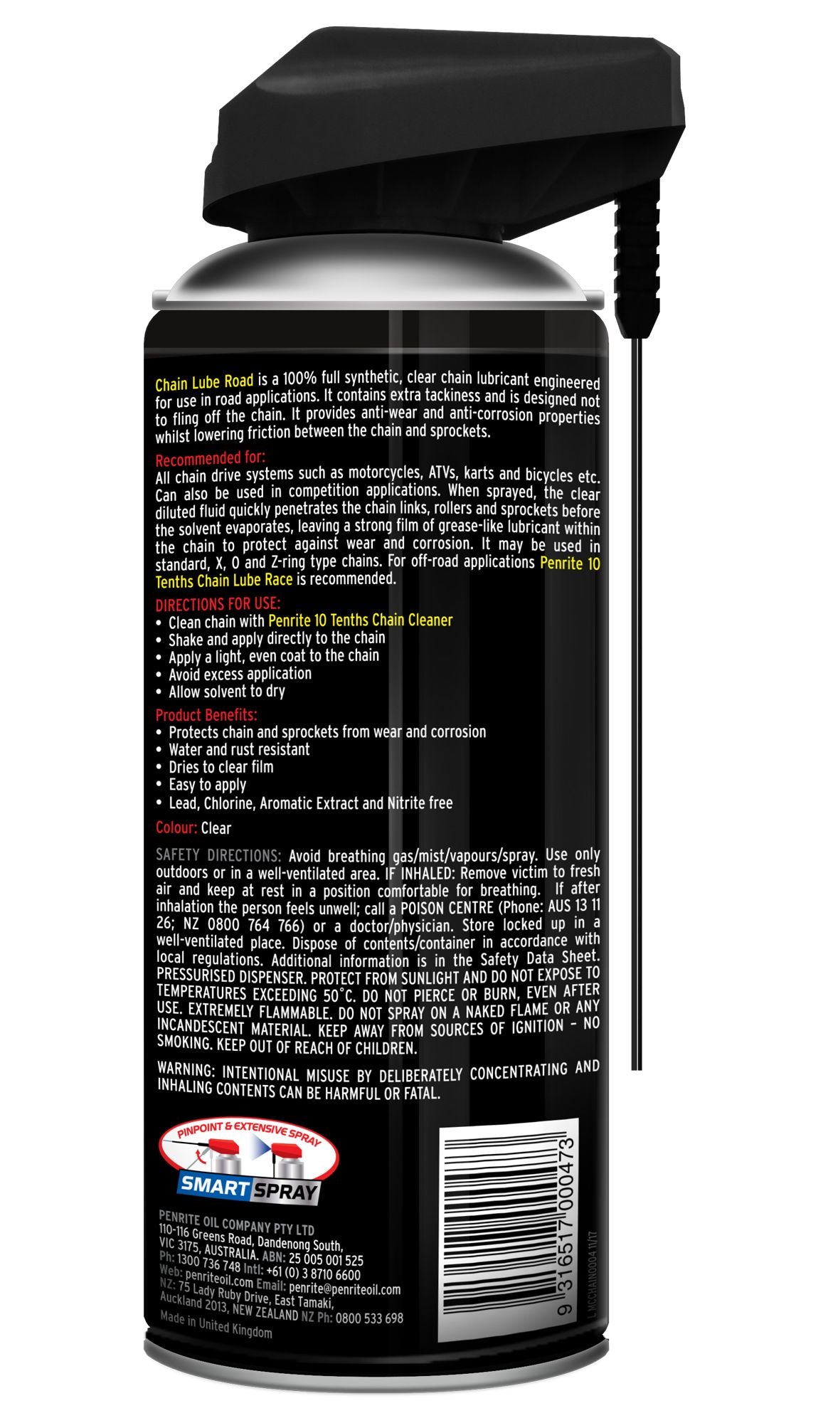 Penrite Chain Lube Road 400Ml