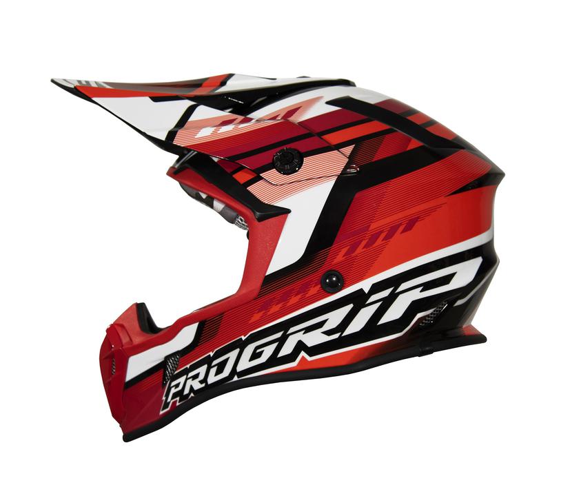 Progrip 3180 Helmet Red White