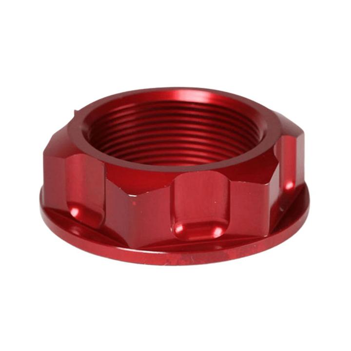 RHK Steering Head Nut Yamaha Suzuki Red