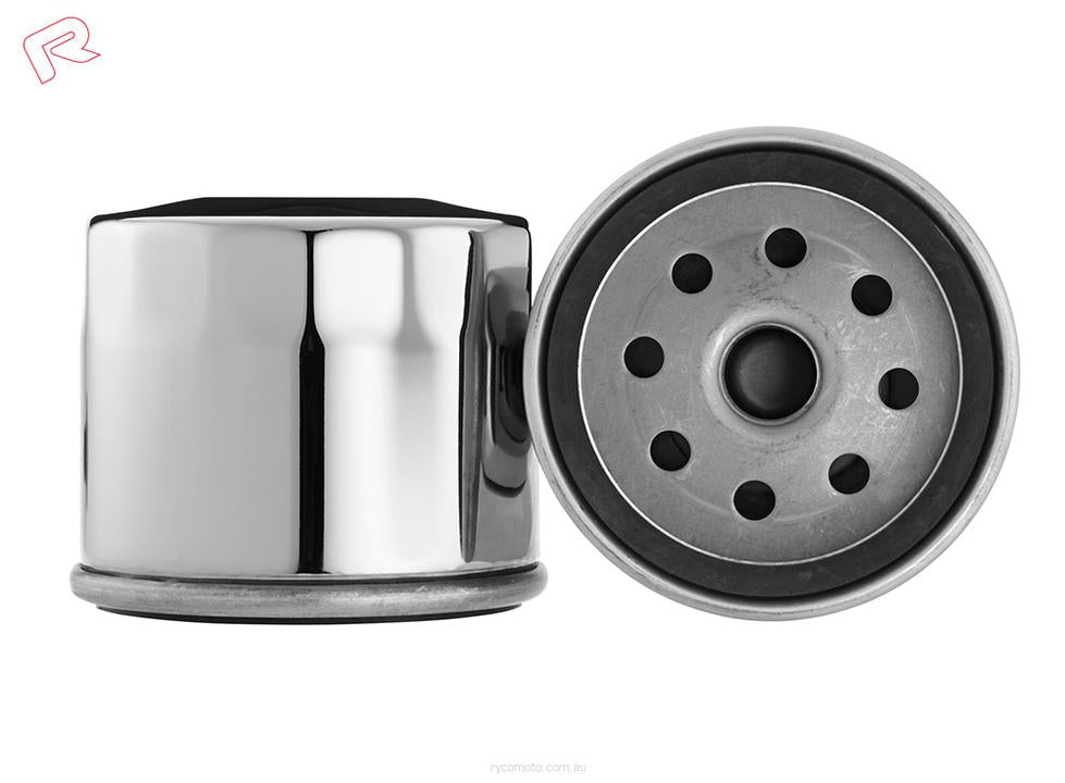 Ryco Motorcycle Oil Filter Chrome RMZ 114C (Kn - 172C) For Harley Davidson