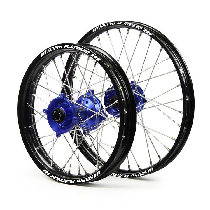 Husqvarna Sm Pro / Platinum Junior MX Black Rim / Blue Hub Wheel Set TC 85 (Big Wheel) 2014-2017 (19X1.40 / 16X1.85")