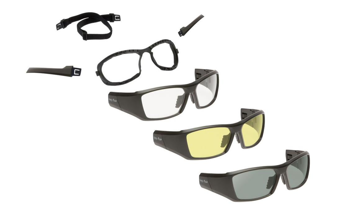 Ugly Fish Cannon Matt Black Frame, 3Pack Lens