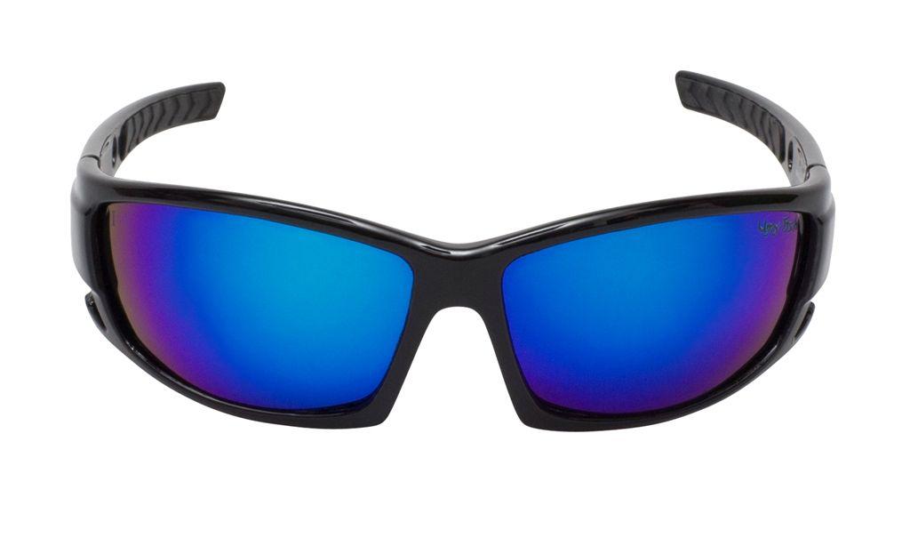 Ugly Fish Rocket Shiny Black Frame, Blue Revo Lens