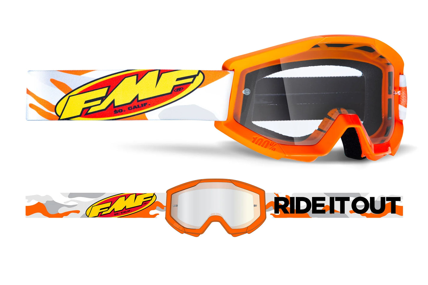 FMF Vision Goggle Powercore Assault Clear