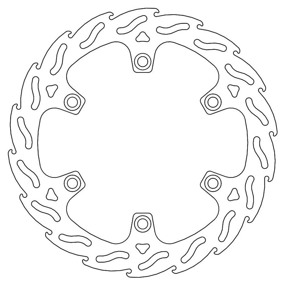 Moto-Master Honda Streetbike Left Front Flame Fixed Disc - VFR 400 R R 1990-1991
