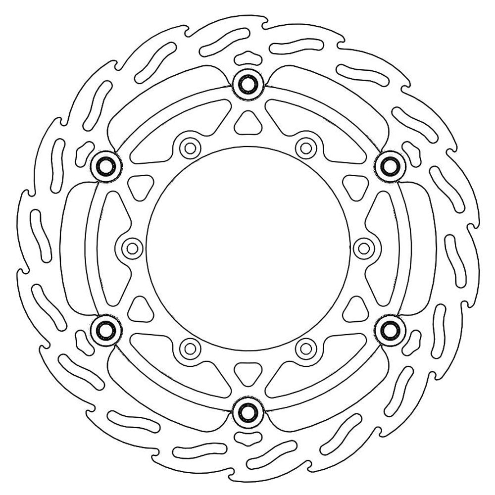 Moto-Master Kawasaki 270mm Front Flame Floating Disc (MM-112087)