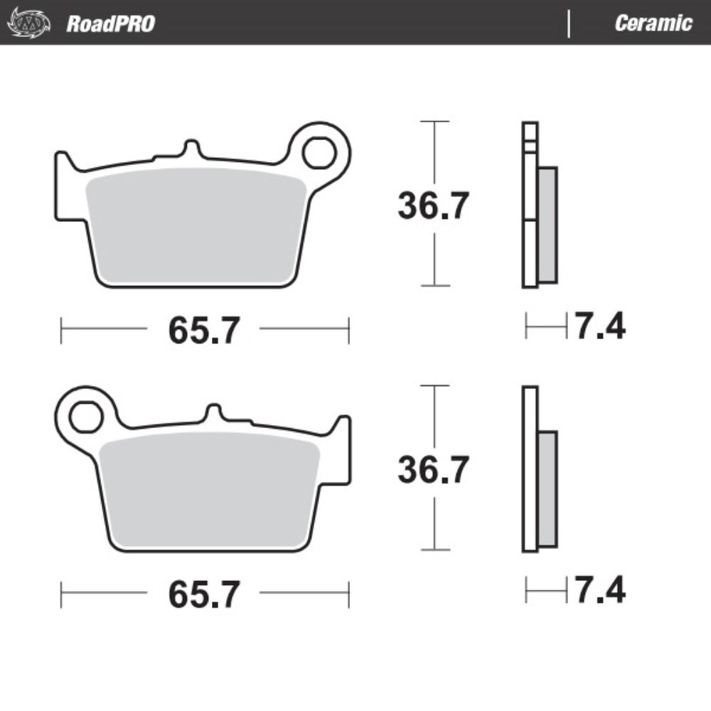 Moto-Master Beta Ceramic Rear Brake Pads - ALP 125 4-Stroke 2006-2009