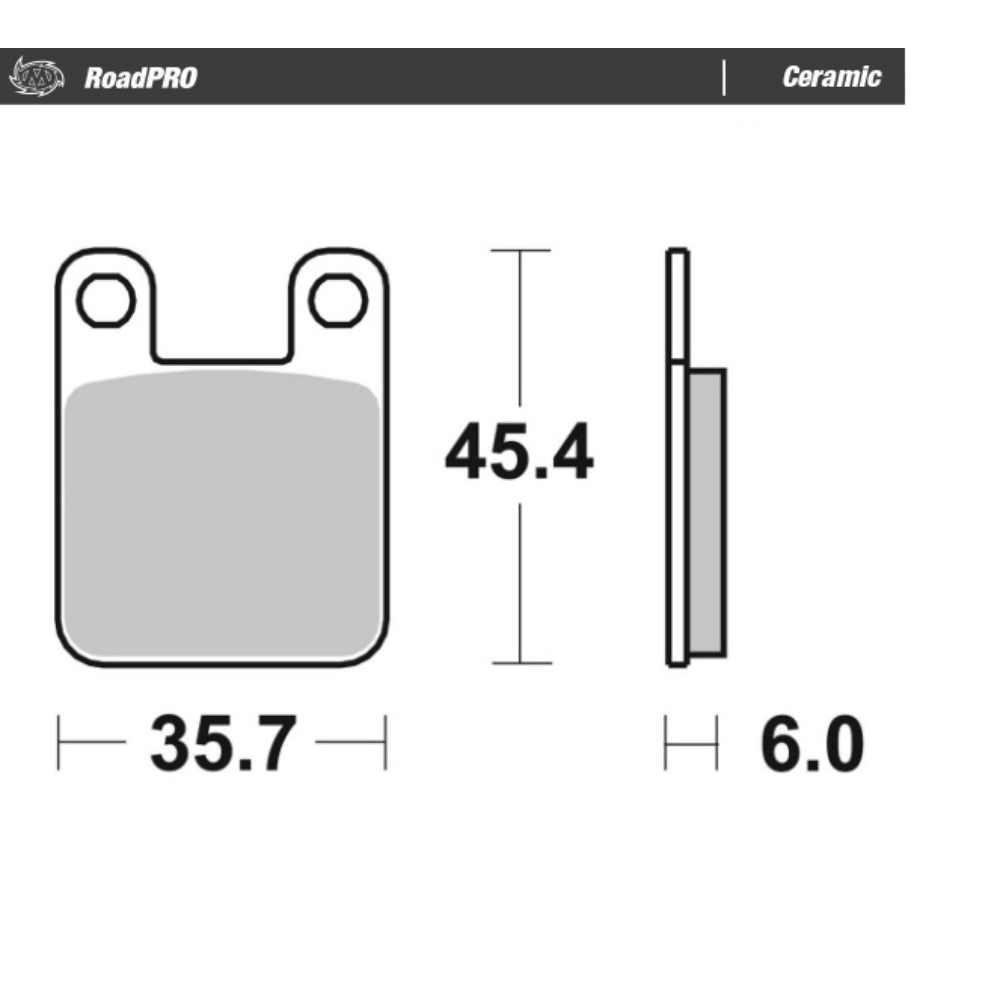 Moto-Master Aprilia Ceramic Left Front Brake Pads - TX 200 125 1986-On
