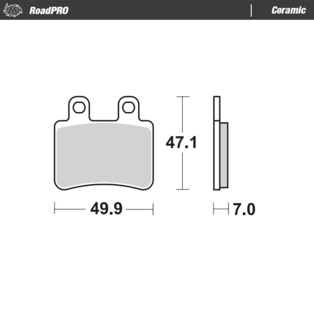 Moto-Master Yamaha Ceramic Left Front Brake Pads - XT 125 R 2005-On