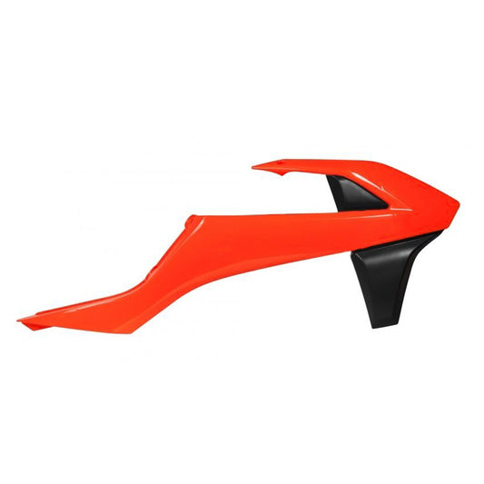 Rtech KTM 125 XC-W 2017-2019 Neon Orange/Black Radiator Shrouds