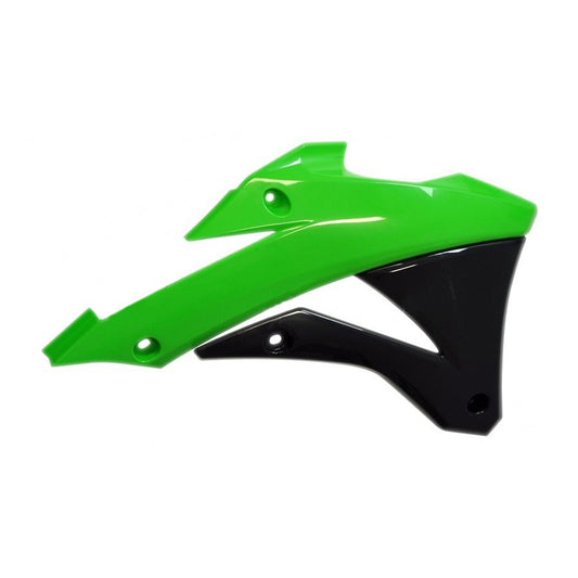 Rtech Kawasaki KX 85 2014-2021 OE Green/Black Radiator Shrouds