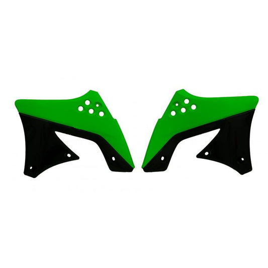 Rtech Kawasaki KXF 250 2009-2012 OE Green/Black (2009 & 2012) Radiator Shrouds