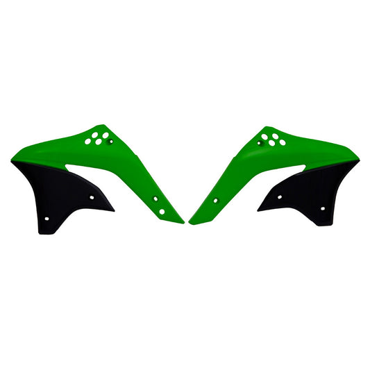 Rtech Kawasaki KXF 450 2006-2008 OE Green/Black (2007) Radiator Shrouds