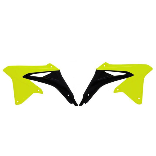 Rtech Suzuki RMX 450 Z 2010-2018 Neon Yellow/Black Radiator Shrouds