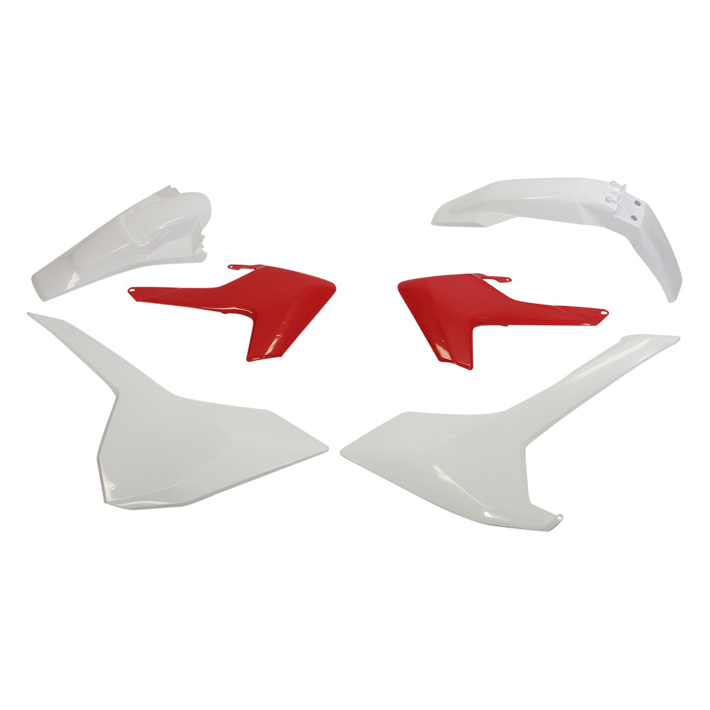 Rtech Husqvarna Vintage Red/White Plastic Kit FE 250 2017-2018 (Without Headlight Surround)