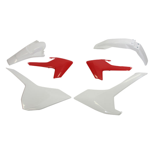 Rtech Husqvarna Vintage Red/White Plastic Kit FE 250 2017-2018 (Without Headlight Surround)