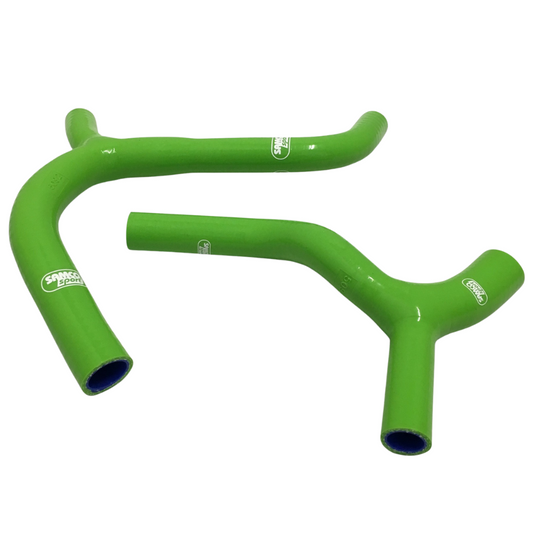 Samco Sport Kawasaki Green Off Road Radiator Hose Kit - KX 450 F Y Piece Race Design 2016-2018 (KAW-73)