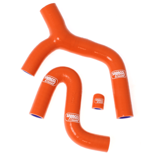 Samco Sport KTM Orange Off Road Radiator Hose Kit - 400 EXC F Thermostat Bypass 2008-2011 (KTM-23)