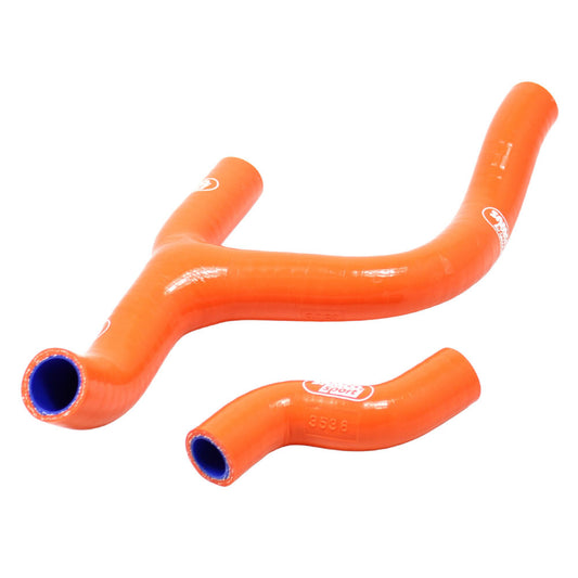 Samco Sport KTM Orange Off Road Radiator Hose Kit - 250 SX-F Y Piece Race Design 2013-2015 (KTM-39)