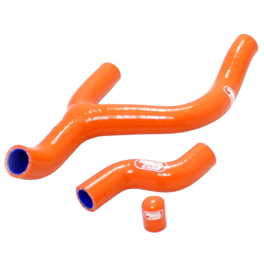 Samco Sport KTM Orange Off Road Radiator Hose Kit - 250 EXC-F/Six Days Thermostat Bypass 2014-2016 (KTM-43)