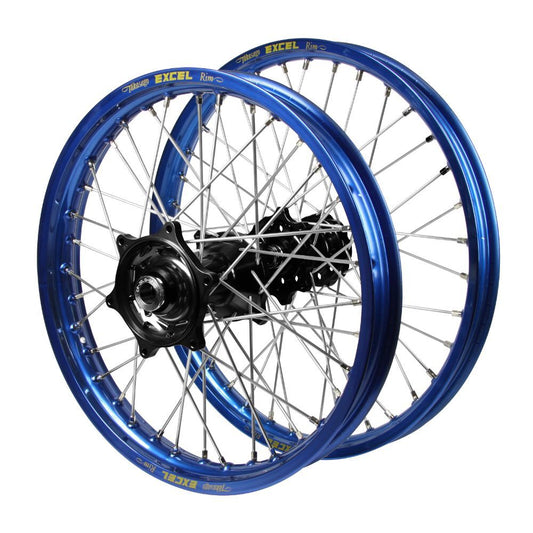 Suzuki Talon Black Hubs / Excel Junior Blue Rims Wheel Set RM 80 (Big Wheel) 1990-2001 (19*1.40 / 16*1.85 OE)