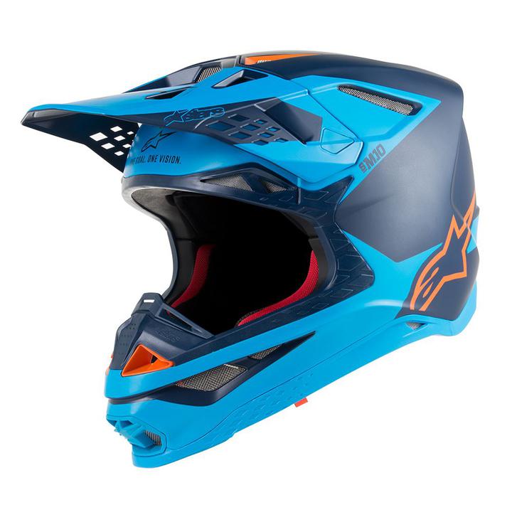 Alpinestars Supertech S-M10 Helmet Ece Black Aqua Fluro Orange