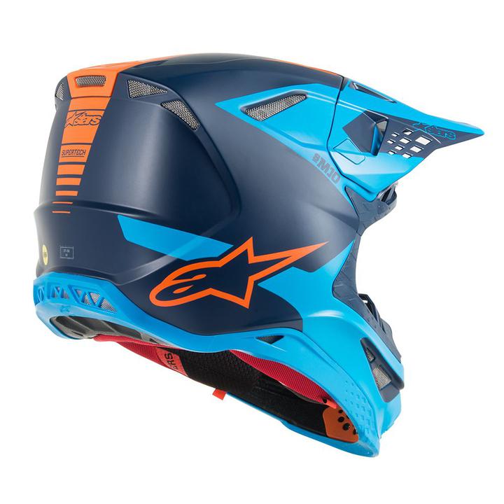 Alpinestars Supertech S-M10 Helmet Ece Black Aqua Fluro Orange