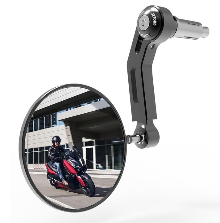 Oxford Premium Bar End Mirror Left Blk
