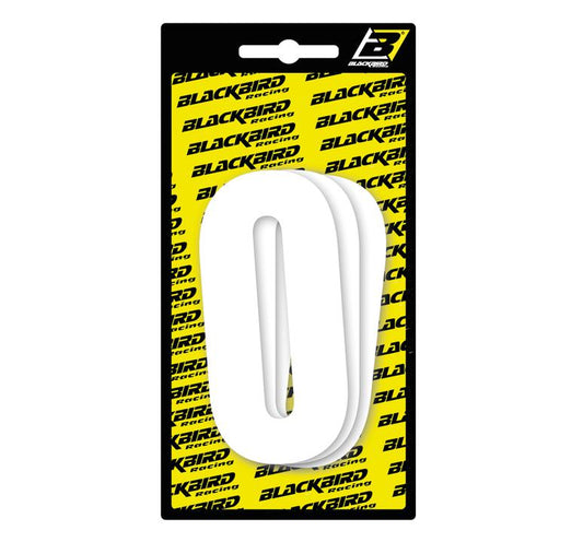 Blackbird Race Numbers 0  3 Pack White Small