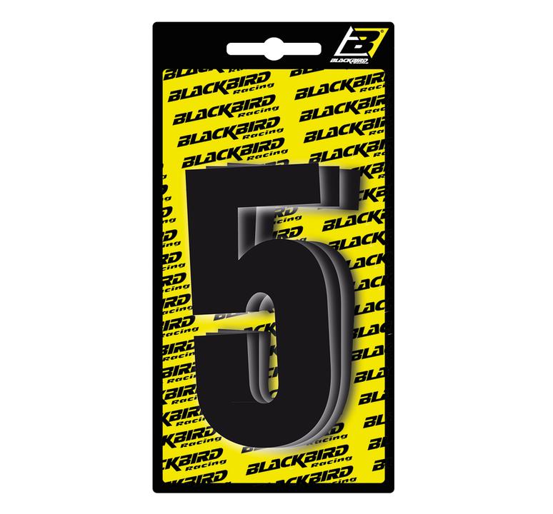 Blackbird Race Numbers 5  3 Pack Black Large