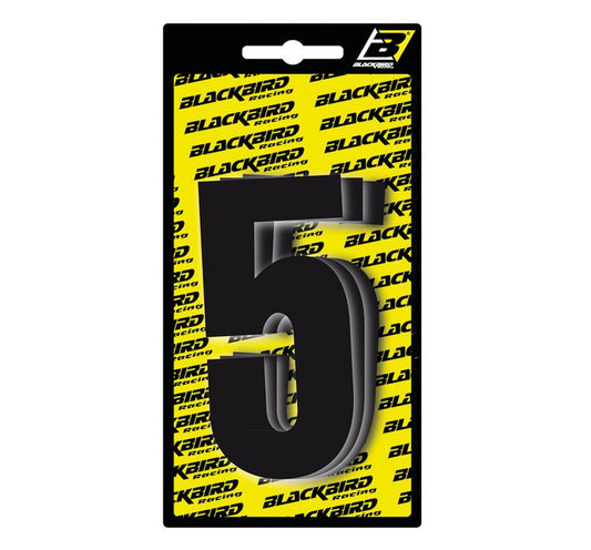 Blackbird Race Numbers 5  3 Pack Black Large