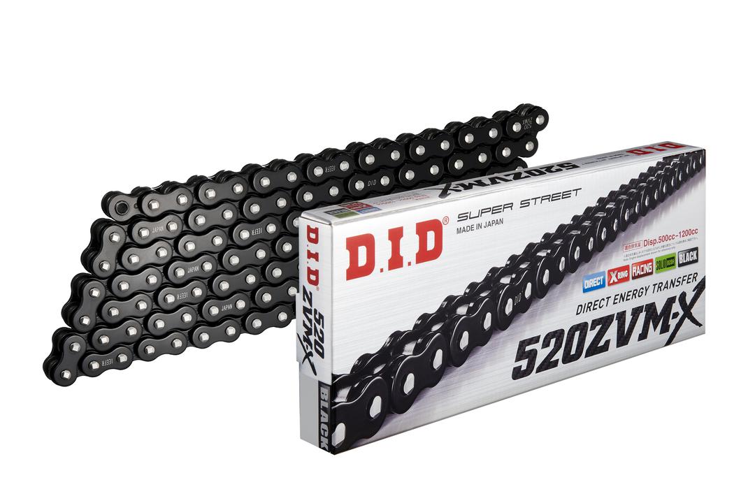 D.I.D Super Street X-Ring Drive Chain 520 Zvm-X Blk -120 Zb Black