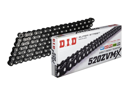 D.I.D Super Street X-Ring Drive Chain 520 Zvm-X Blk -120 Zb Black