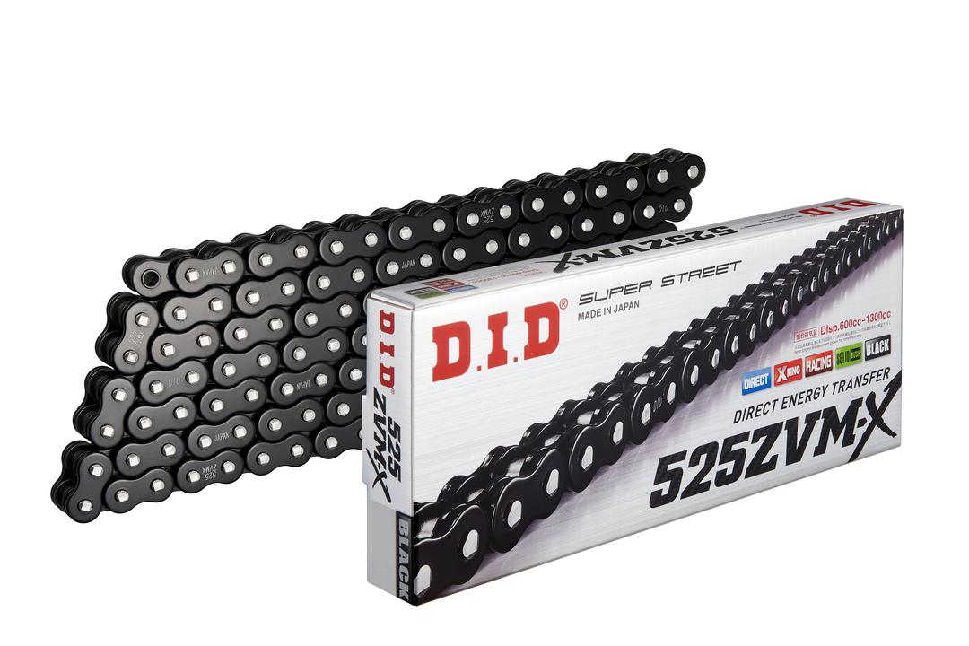 D.I.D Super Street X-Ring Drive Chain 525 Zvm-X Blk -122 Zb Black