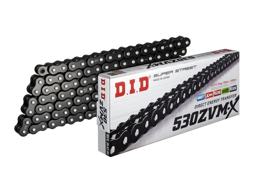 D.I.D Super Street X-Ring Drive Chain 530/50 Zvm-X Blk -122 Zb Black