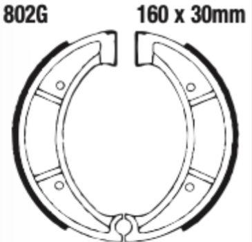 EBC 802G Grooved Brake Shoe Set