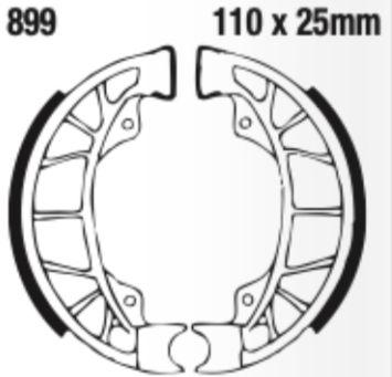 EBC 899 Brake Shoe Set (8600763) For Derbi/Gilera/MXs/Piaggio/Vespa