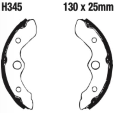 EBC H345G Grooved Brake Shoe Set