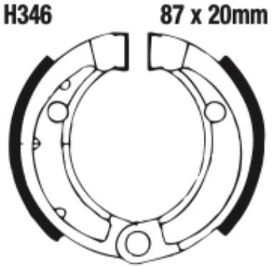 EBC H346 Brake Shoe Set (8600884) For Arctic Cat/Quadzilla