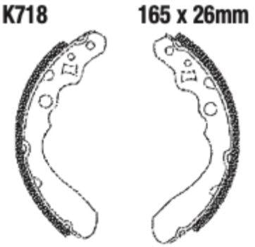 EBC K718 Brake Shoe Set (8600919) For Kawasaki Kaf