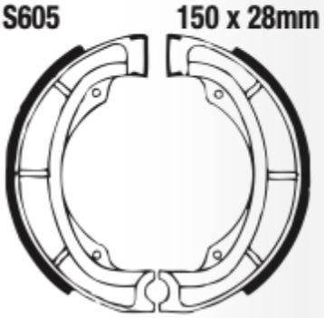EBC S605G Grooved Brake Shoe Set