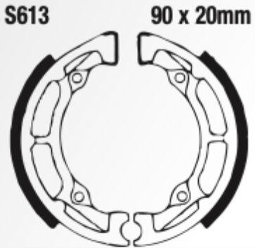 EBC S613 Brake Shoe Set (8600937) For Kawasaki/Suzuki
